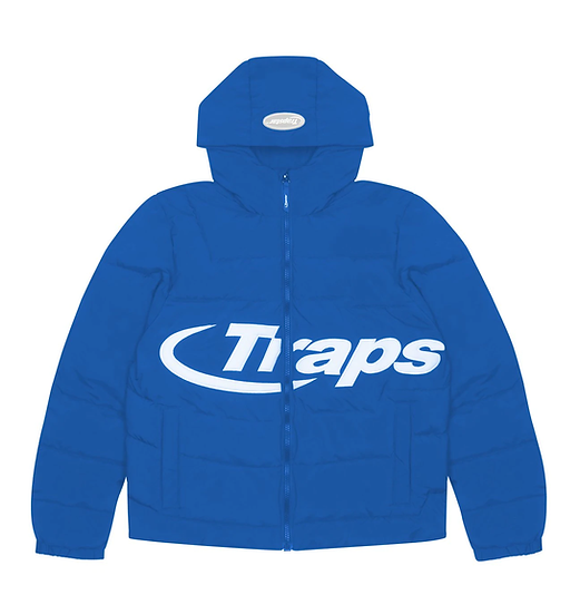 Trapstar Hyperdrive Hooded Puffer Jacket Blue