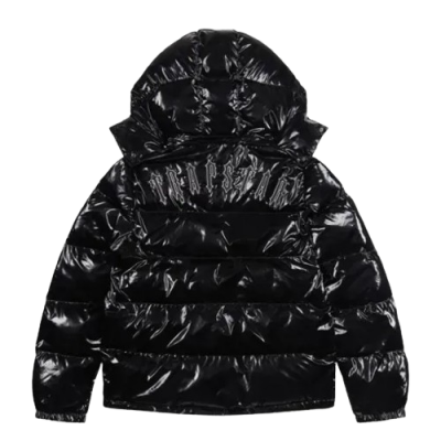 Trapstar Irongate Shiny Black Detachable Puffer Jacket
