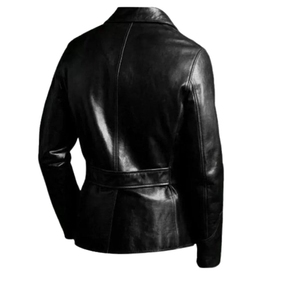 Men's Genuine Leather Blazer Coat