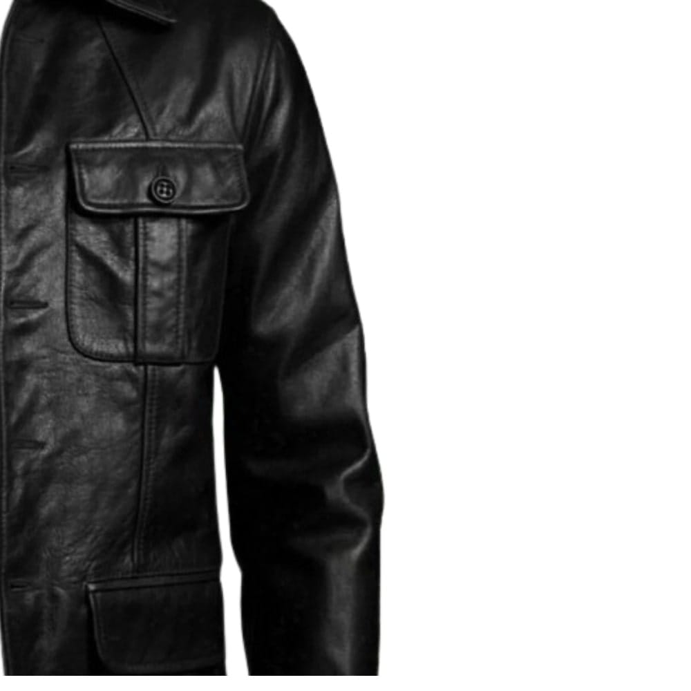 Men's Genuine Leather Blazer Coat