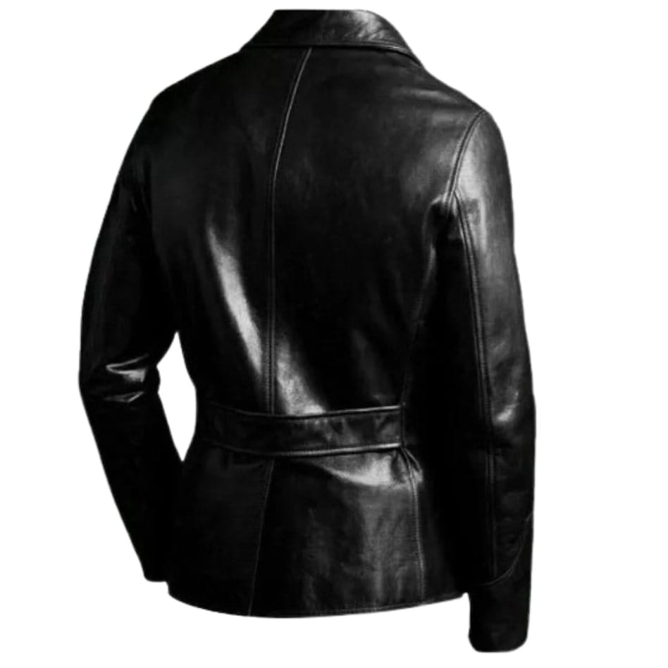 Men's Genuine Leather Blazer Coat