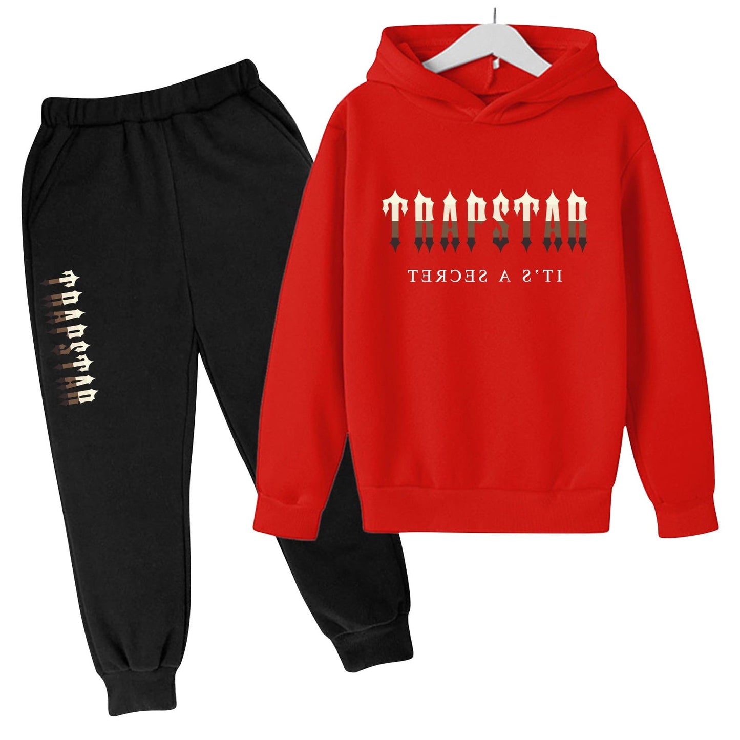 Black and Red Trapstar Tracksuit