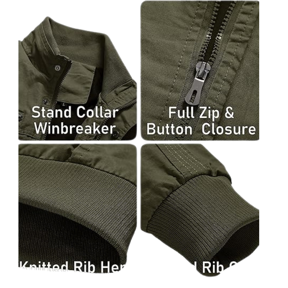 Men's Cotton Lightweight Multi Pockets Jacket