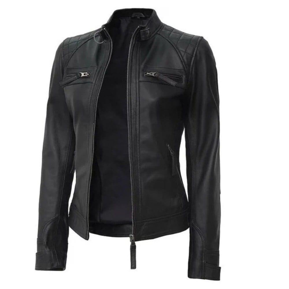 Women's Soft Lambskin Leather Biker-Style Jacket